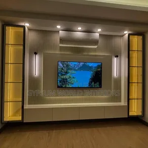 Tv Unit Wall Paneled in Livingroom