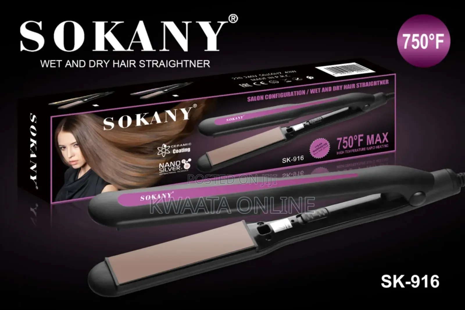Sokany Professional Hair Straightener Sk-916
