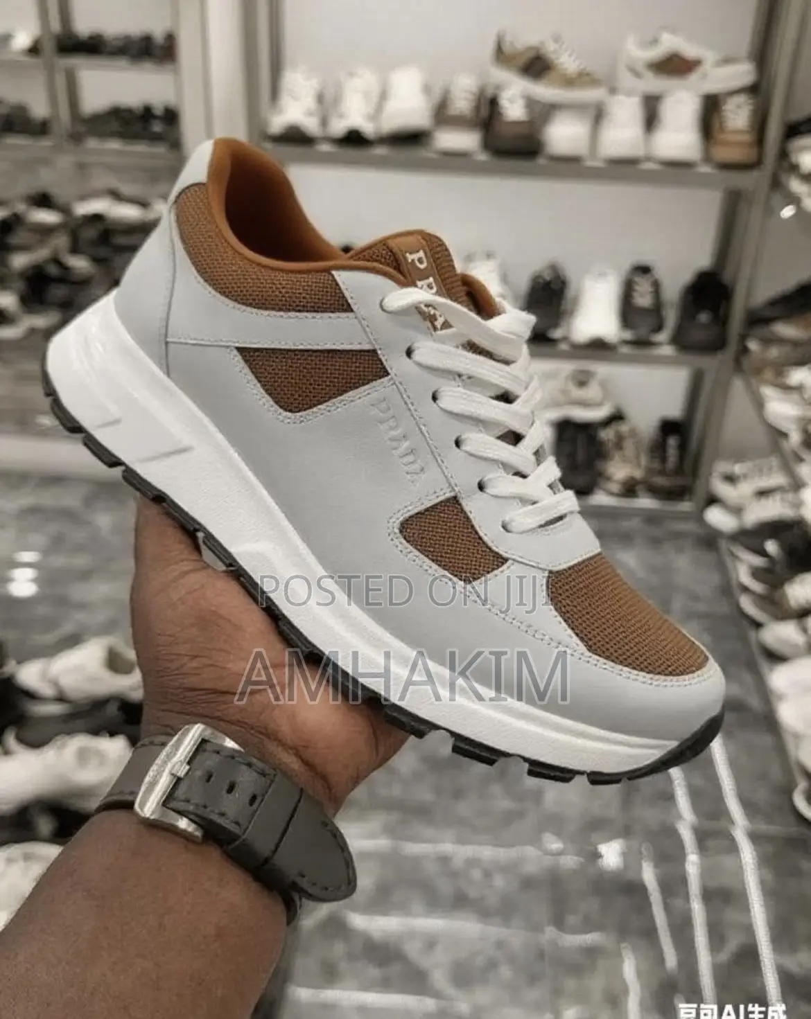 New Men's Classic Prada Designer Sneakers In Stock