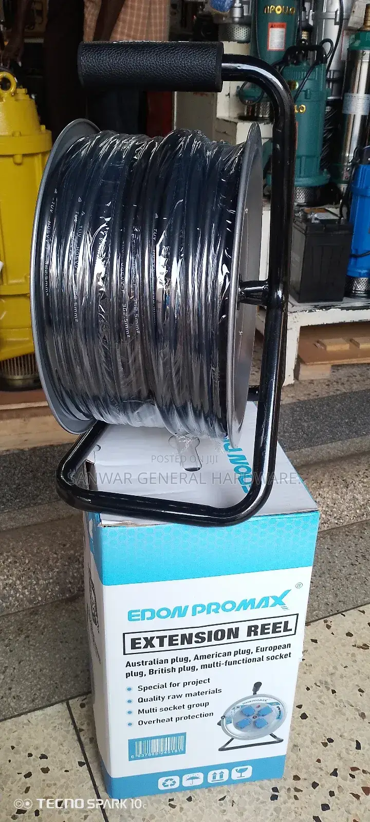 Edon Promax-50m Extension Cable Reel(2.5mm Cable,Heavyduty/Industrial)