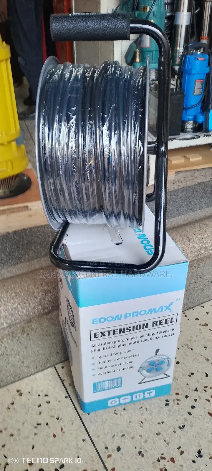 Edon Promax-50m Extension Cable Reel(2.5mm Cable,Heavyduty/Industrial)