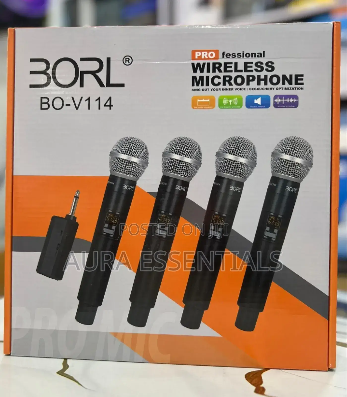 Borl Proffetional Wireless Microphone 4 in 1