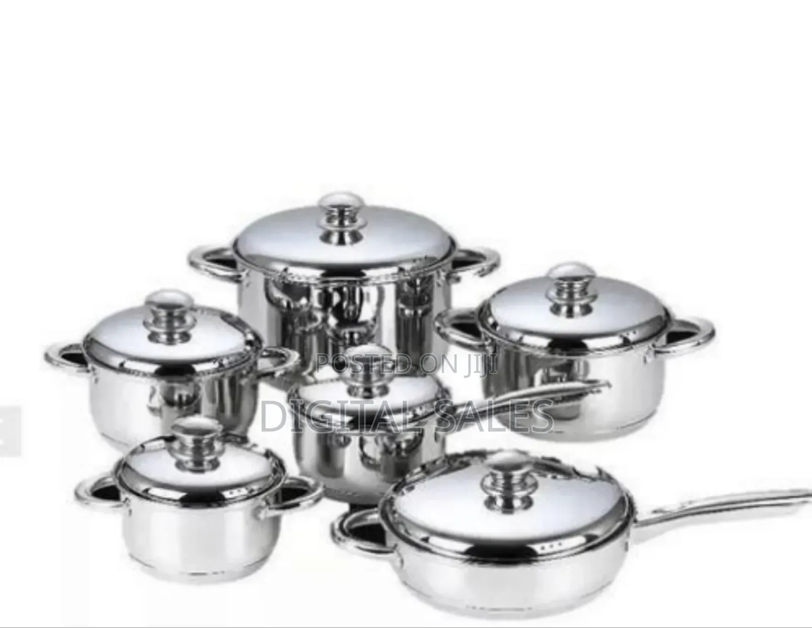 Premium Stainless Steel Cookware Set With Matching Lids