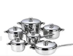 Premium Stainless Steel Cookware Set With Matching Lids