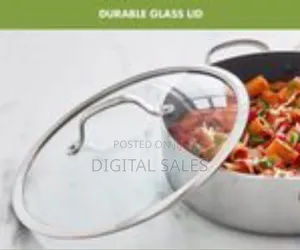 Premium Stainless Steel Sauté Pan With Tempered Glass Lid