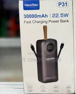 Hainoteko P31 30,000mah Portable Power Bank With 22.5w Fast Charging