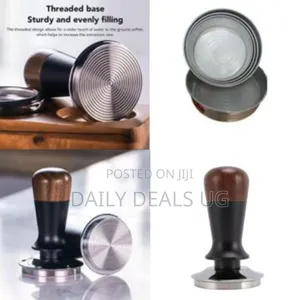 Premium Espresso Coffee Tamper With Ergonomic Wooden Handle