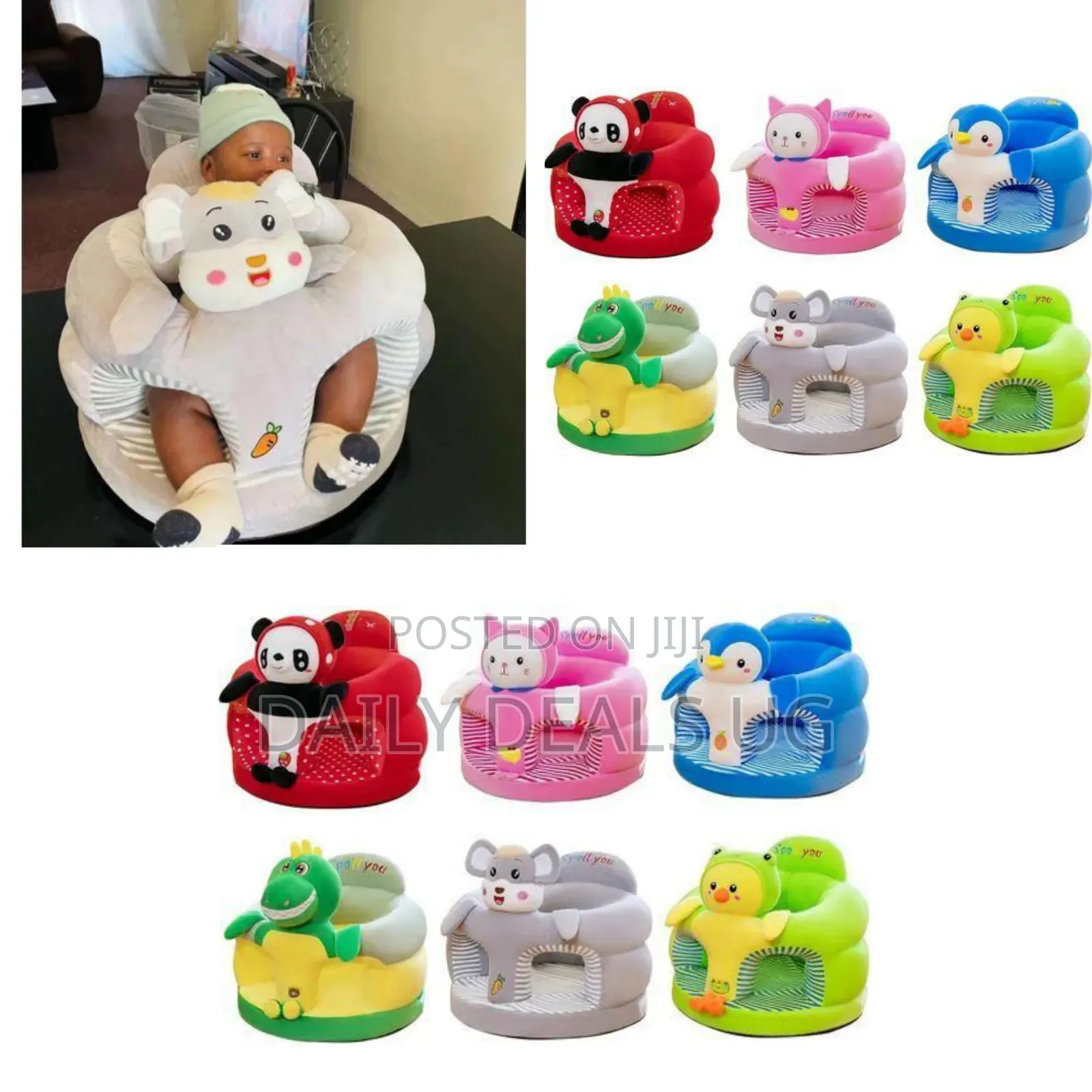 Cartoon-Themed Plush Baby Support Seats or Sofas