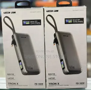 Green Lion Tron X 20000mah Power Bank With 165w Power Delivery, Usb-C