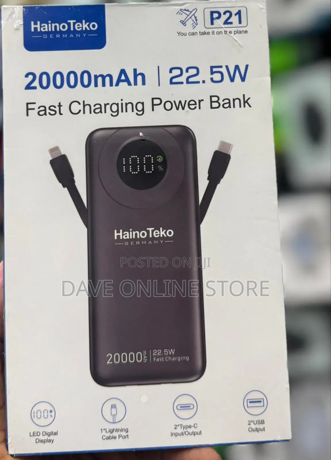 Haino Teko P21 20000mah 22.5w Fast Charging Power Bank -