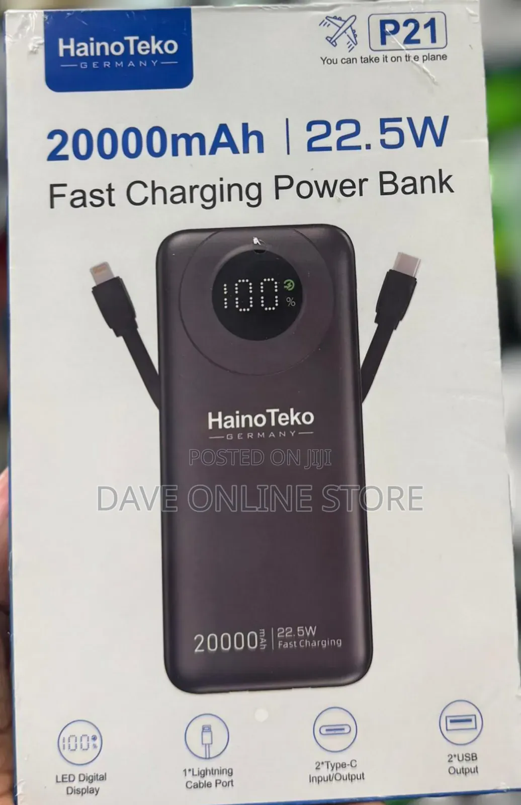 Haino Teko P21 20000mah 22.5w Fast Charging Power Bank -
