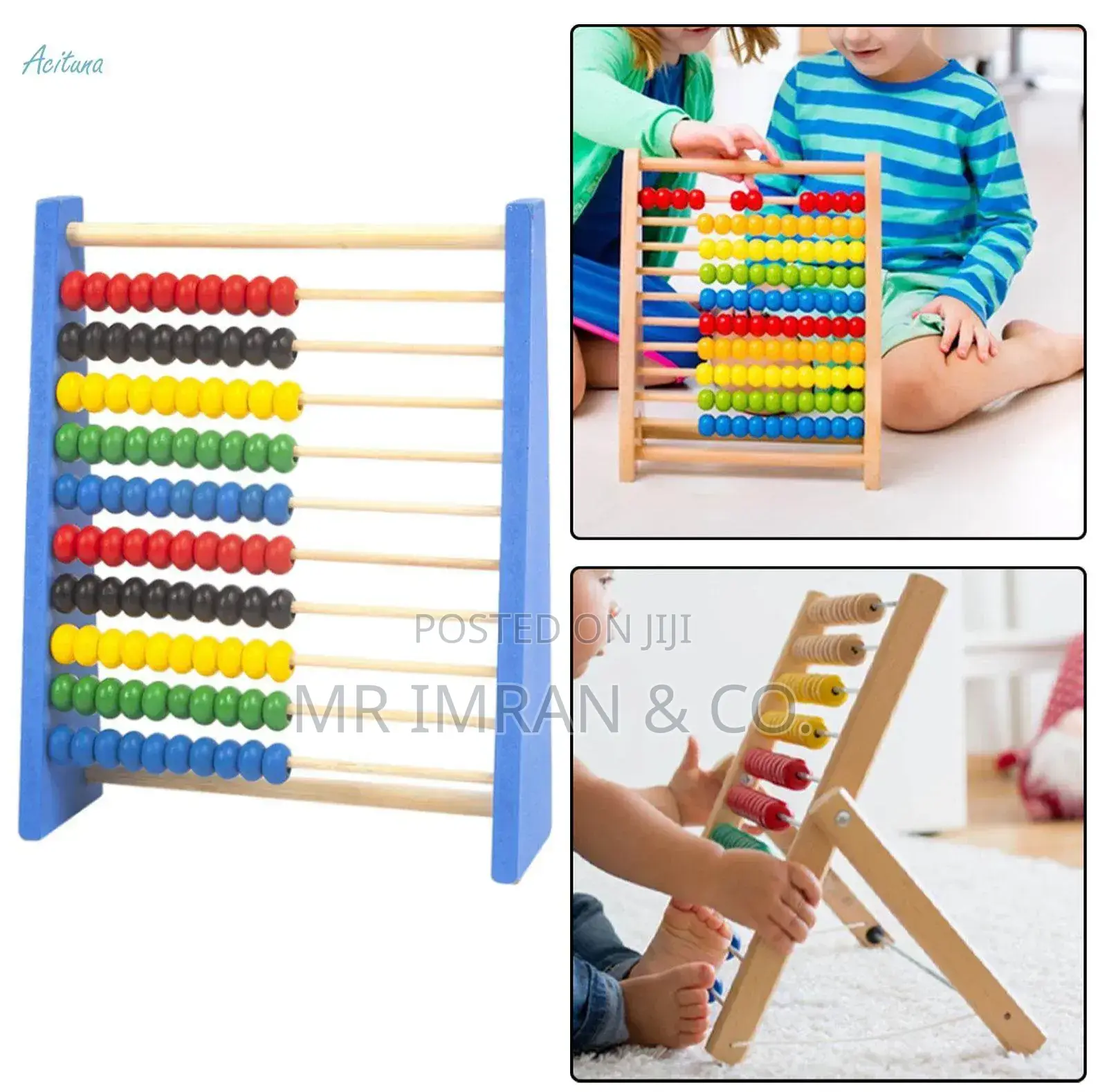 Educational Wooden Rainbow Abacus for Children Counting