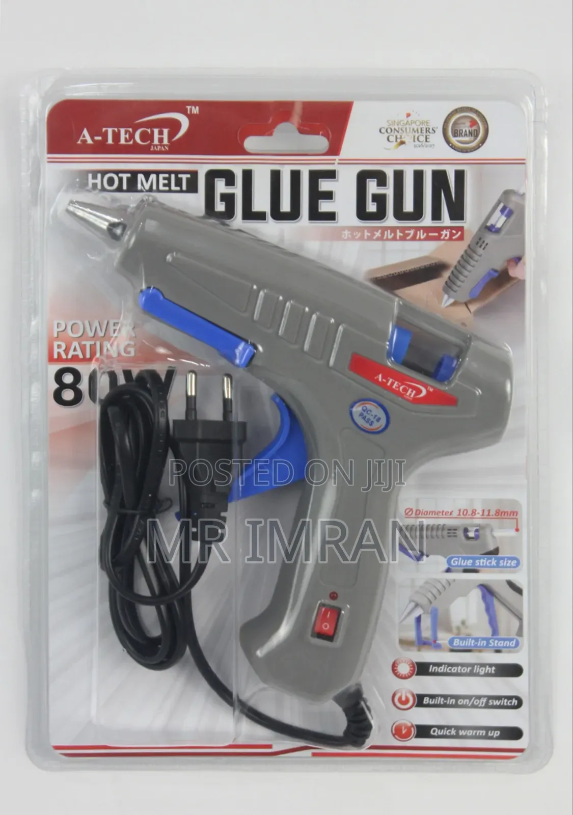 Tonglian Hl-80w Hot Melt Glue Gun With Glue Sticks.