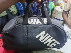 Nike Black Sports Gym Cylindrical Bag.