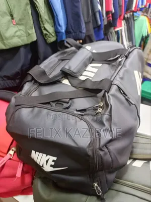 Nike Black Sports Gym Cylindrical Bag.
