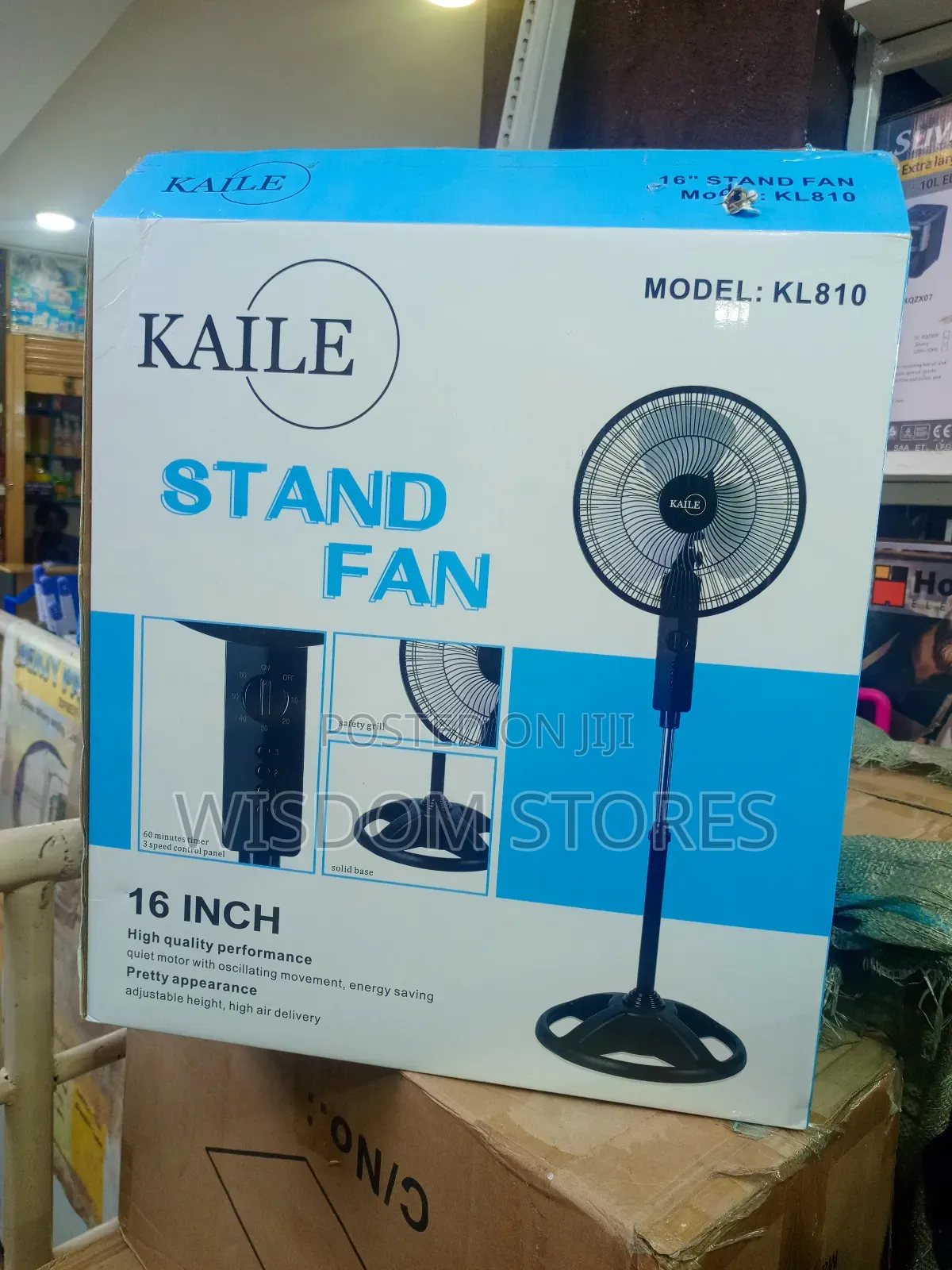 Kaile 16-Inch Stand Fan, Model Kl810.