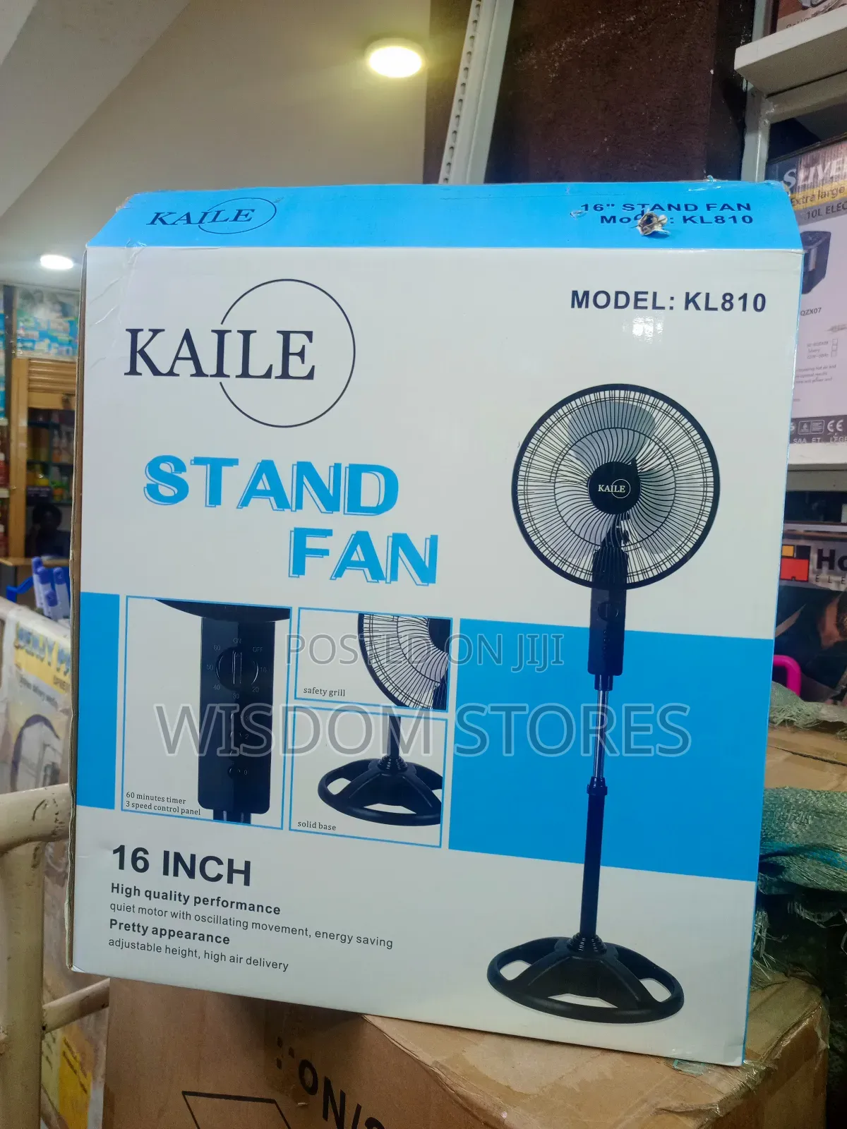 Kaile 16-Inch Stand Fan, Model Kl810.