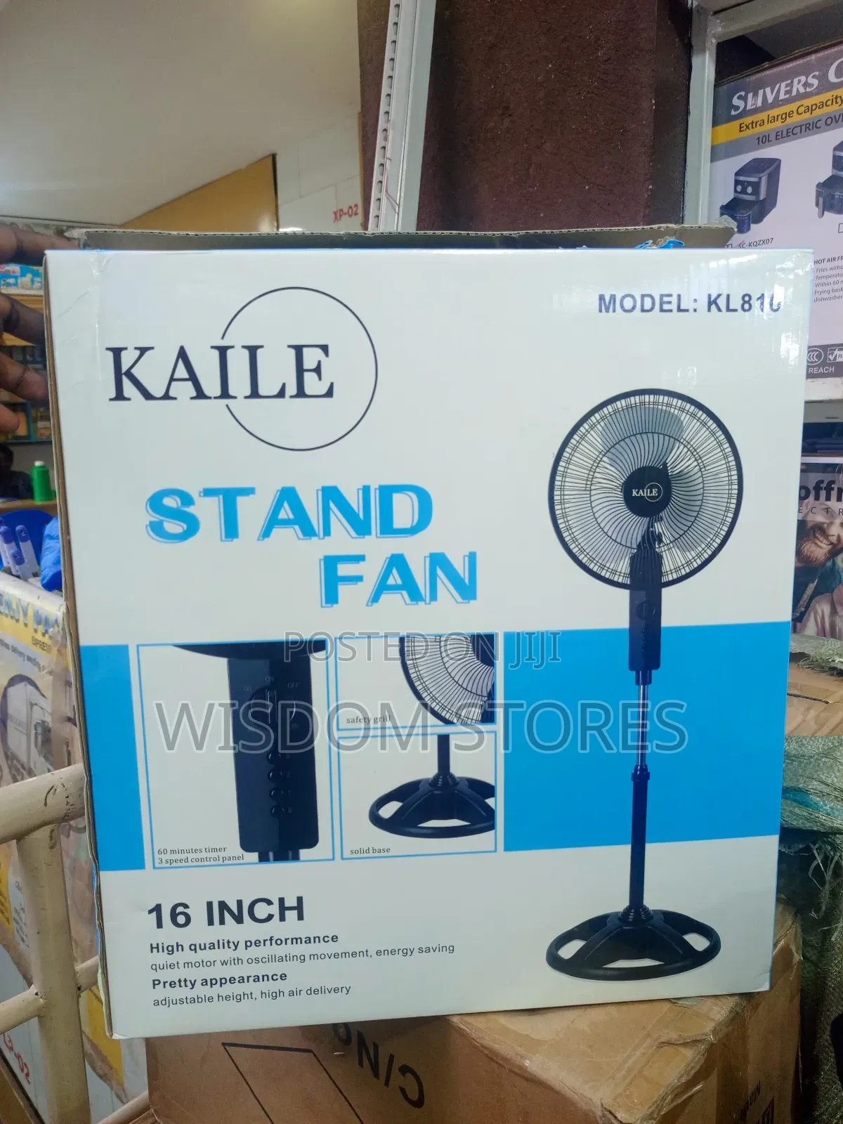 Kaile 16-Inch Stand Fan, Model Kl810.