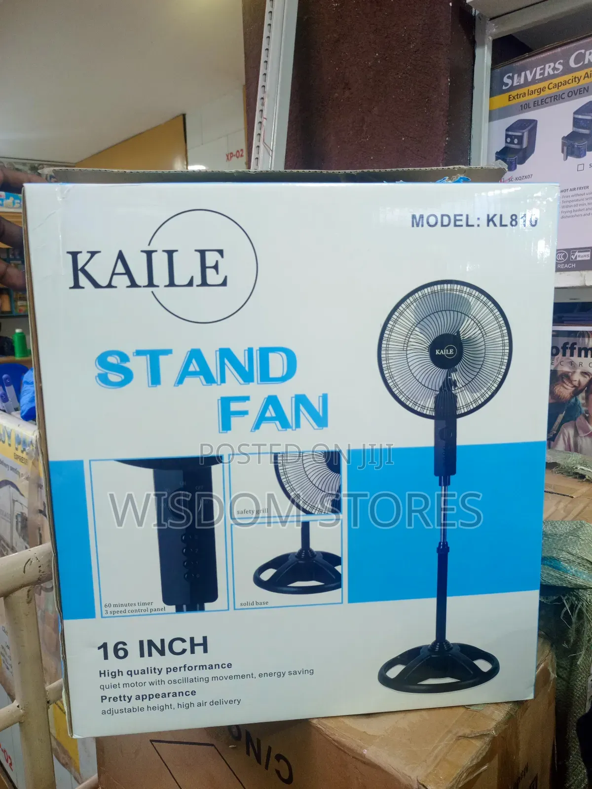 Kaile 16-Inch Stand Fan, Model Kl810.