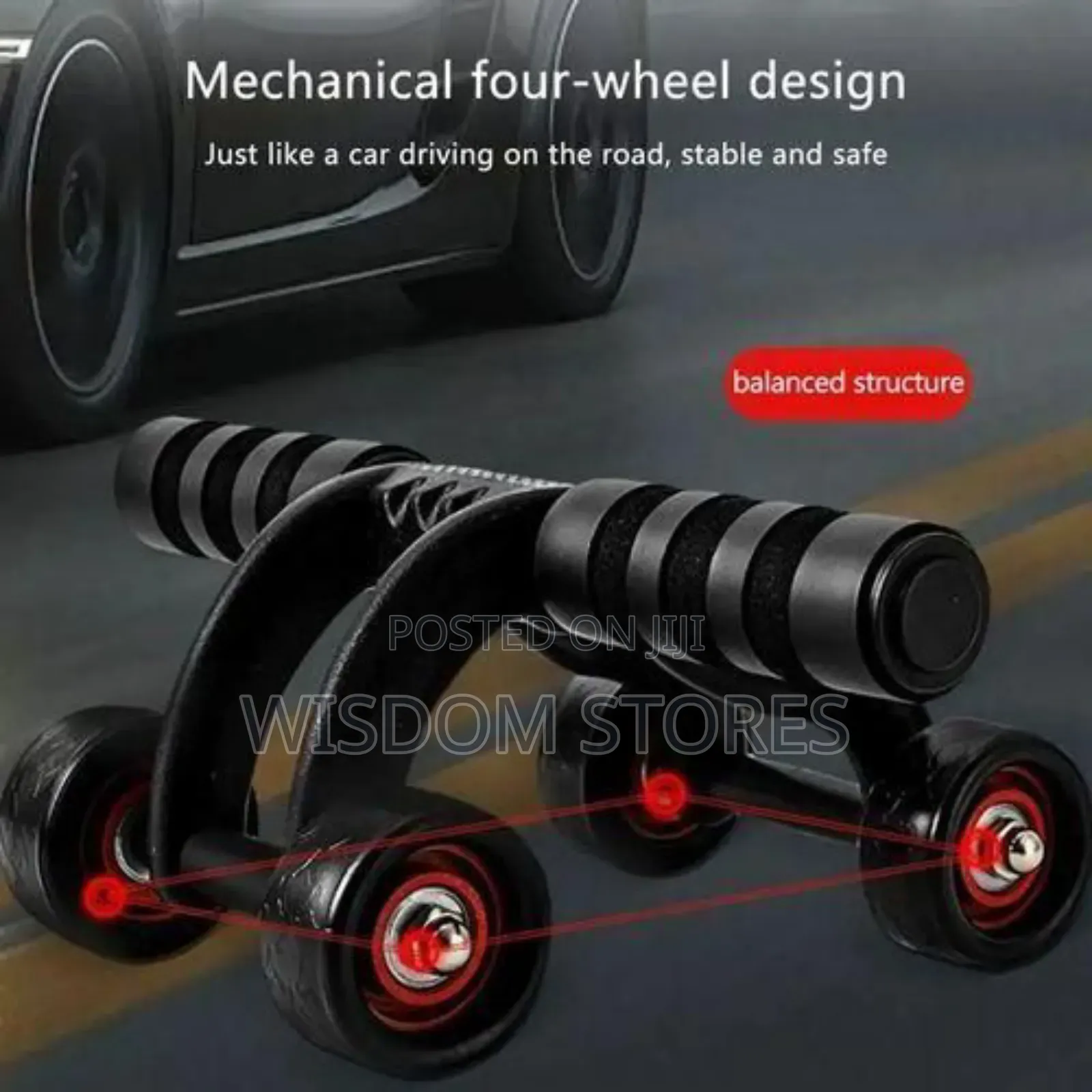 4 Wheel Abdominal Wheel Gym Belly Whee for Fitness