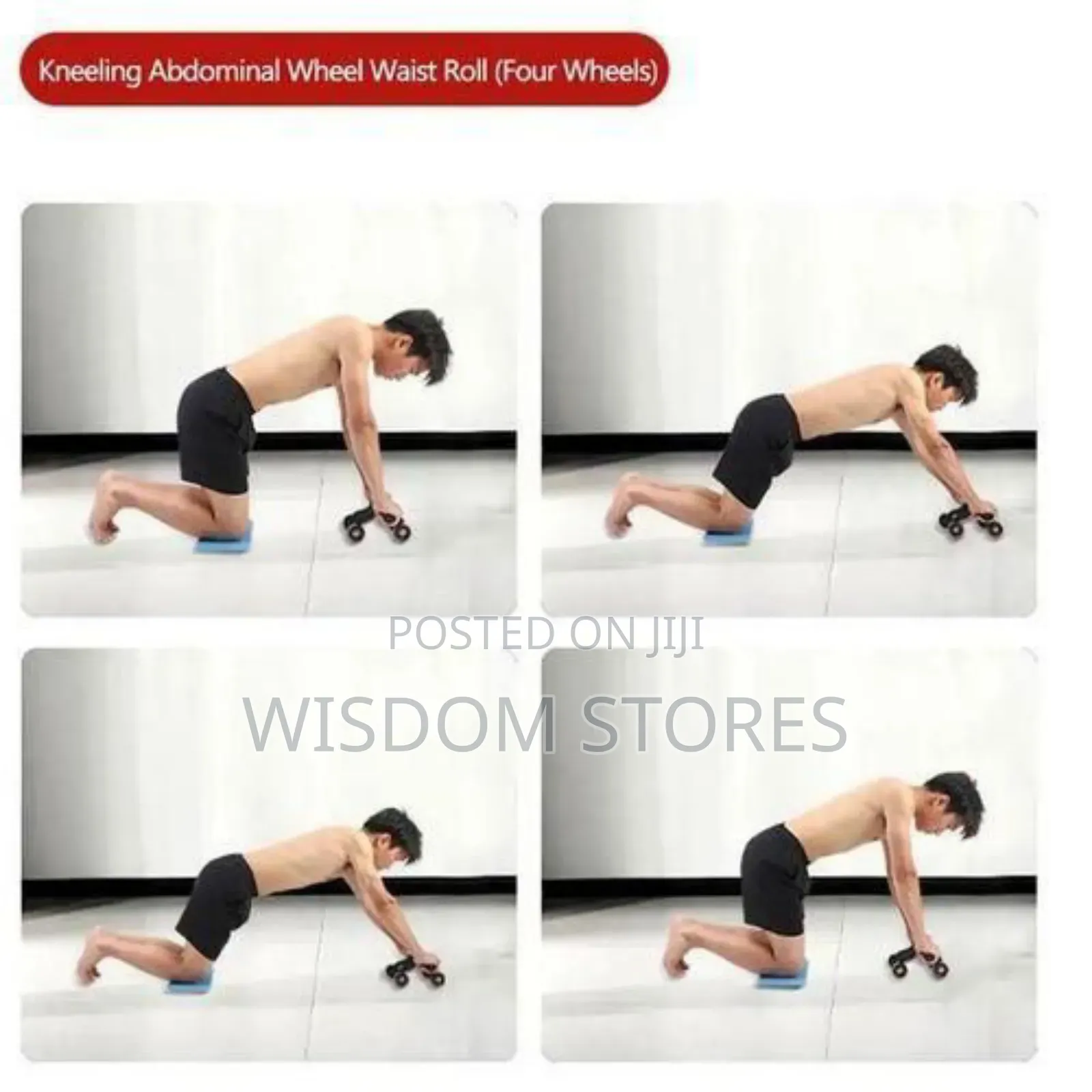 4 Wheel Abdominal Wheel Gym Belly Whee for Fitness