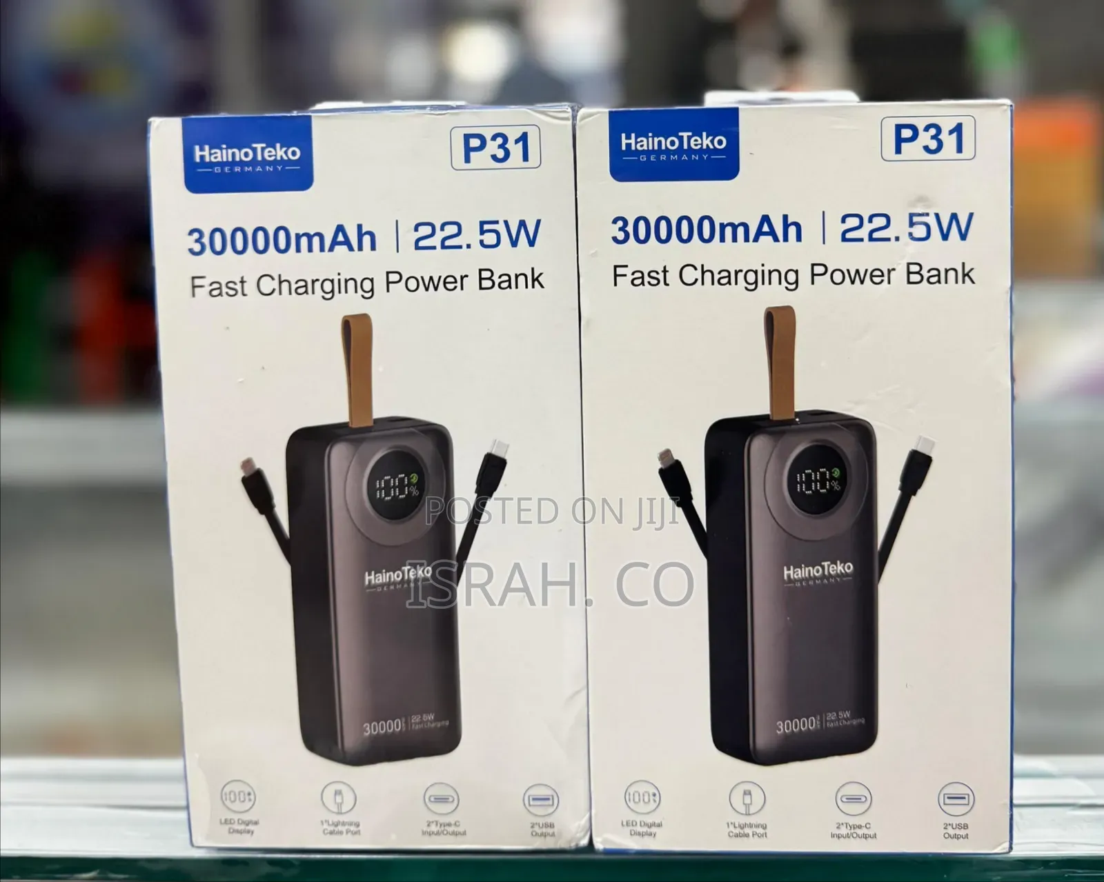 P31 30,000mah Portable Power Bank With 22.5w Fast Charging