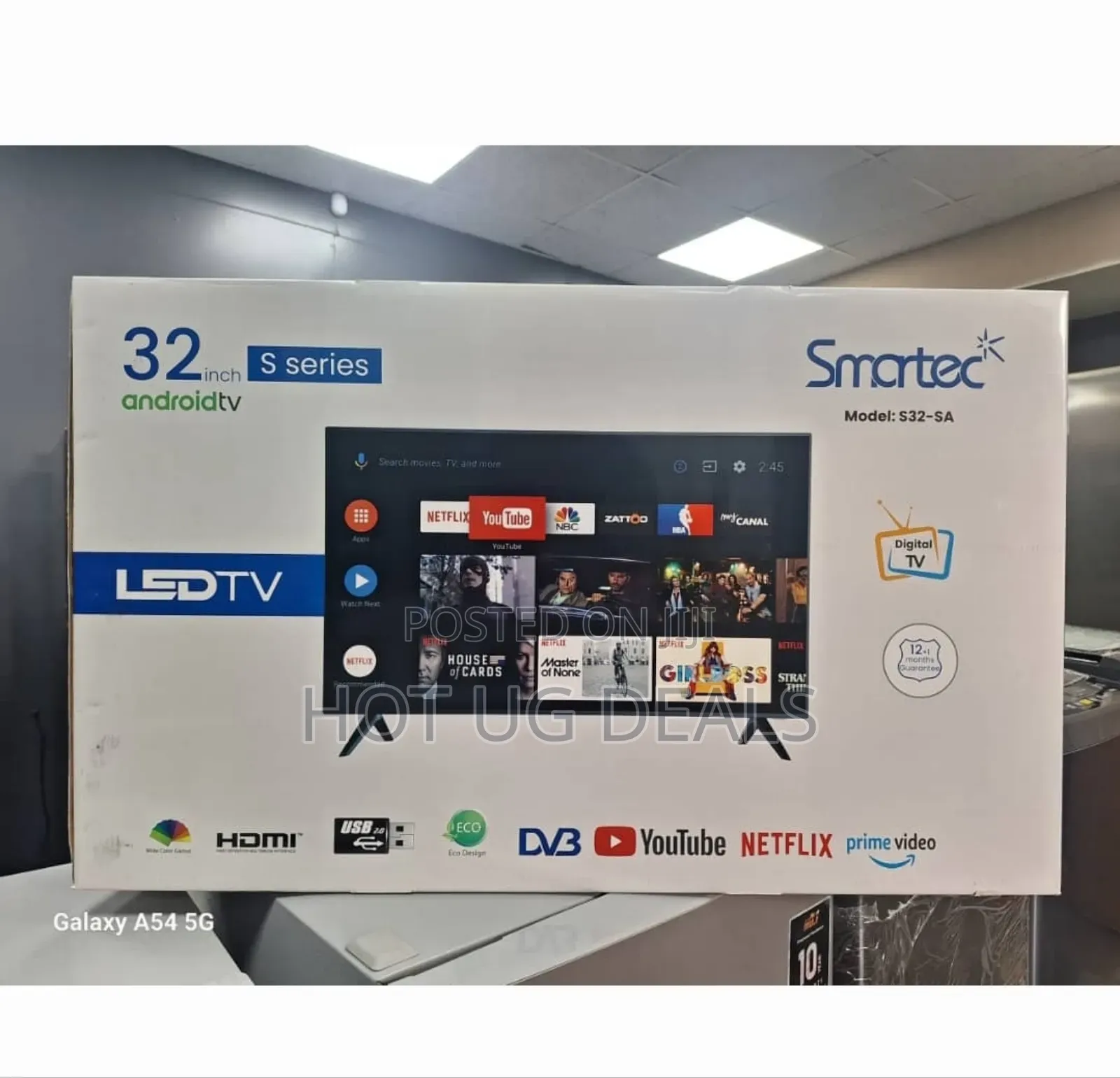 Smartec 32inch Smart Android Frameless Digital Tv – Black
