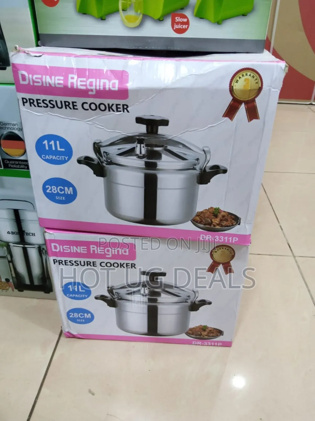 11l Disine Stainless Steel Pressure Cooker - Silver