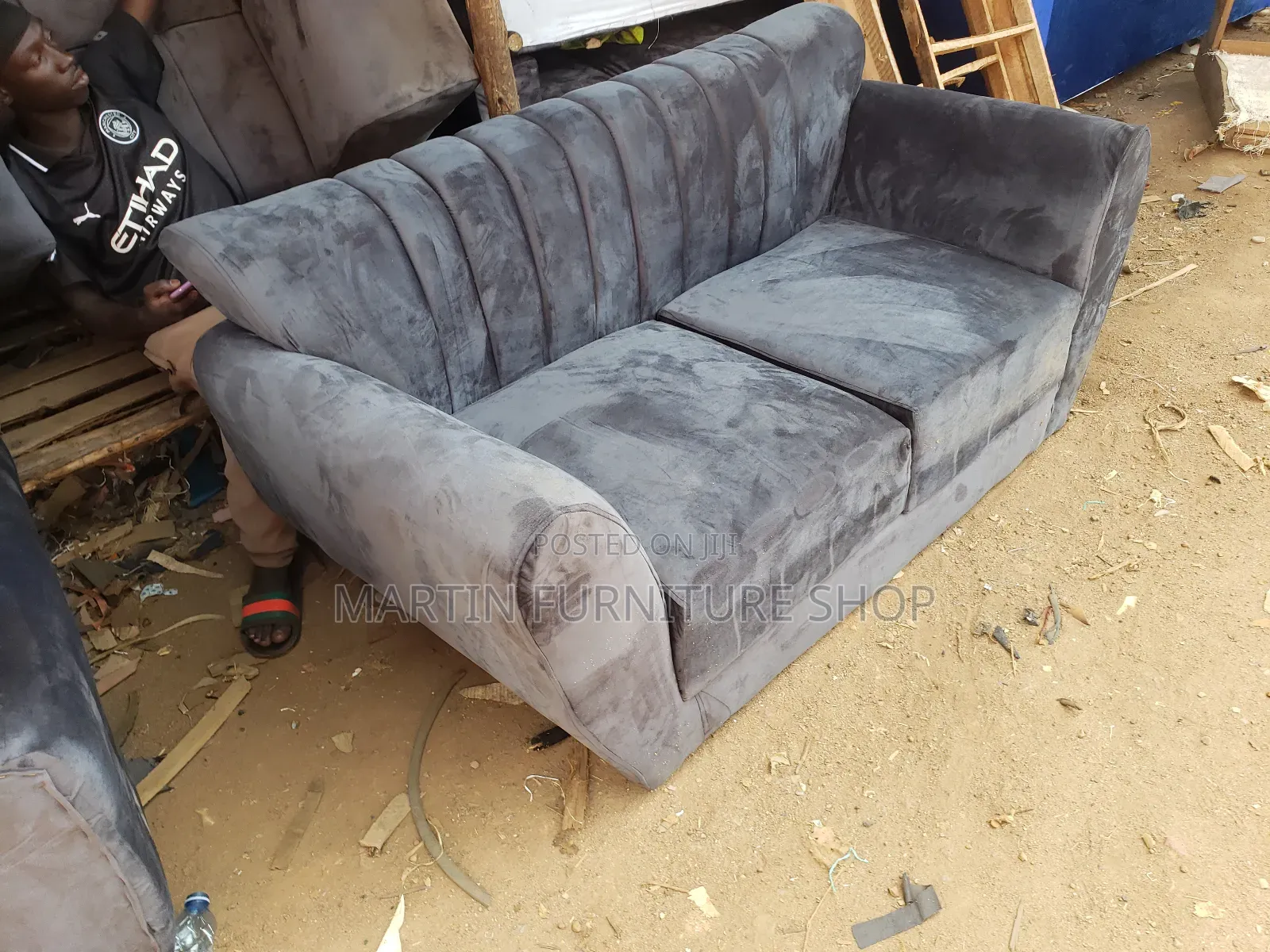 2 Seater Sofa Set Gray in Colour Ready for Sale