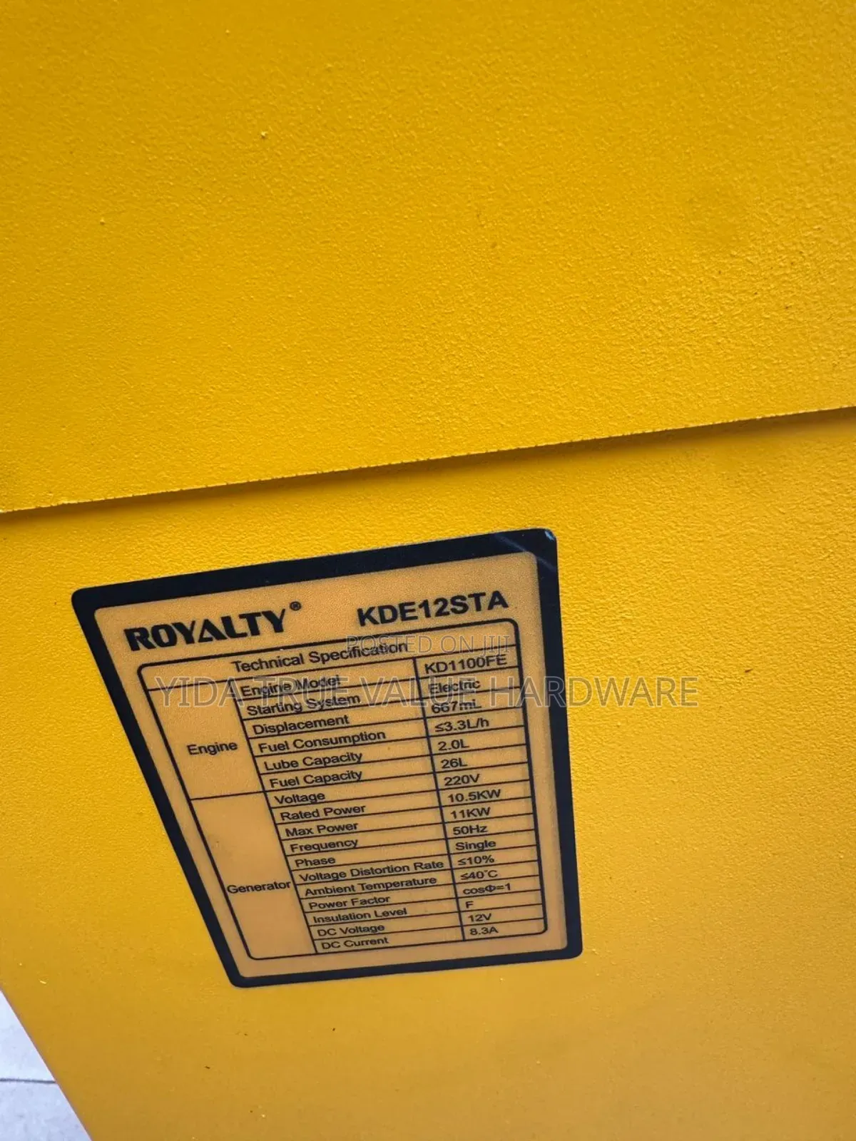 Generator 11kva Box Body  Japan