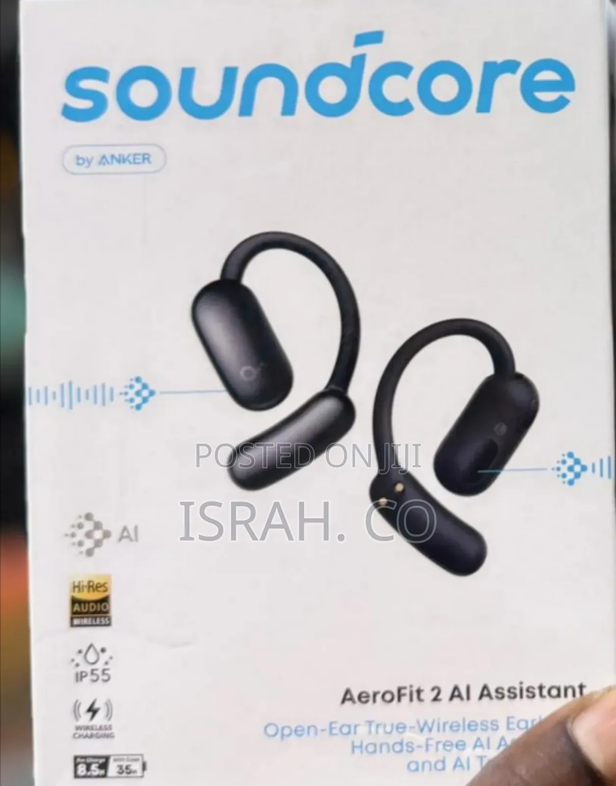 Anker Soundcore Aerofit 2 Ai Assistant Open-ear Headphones, Pressure-