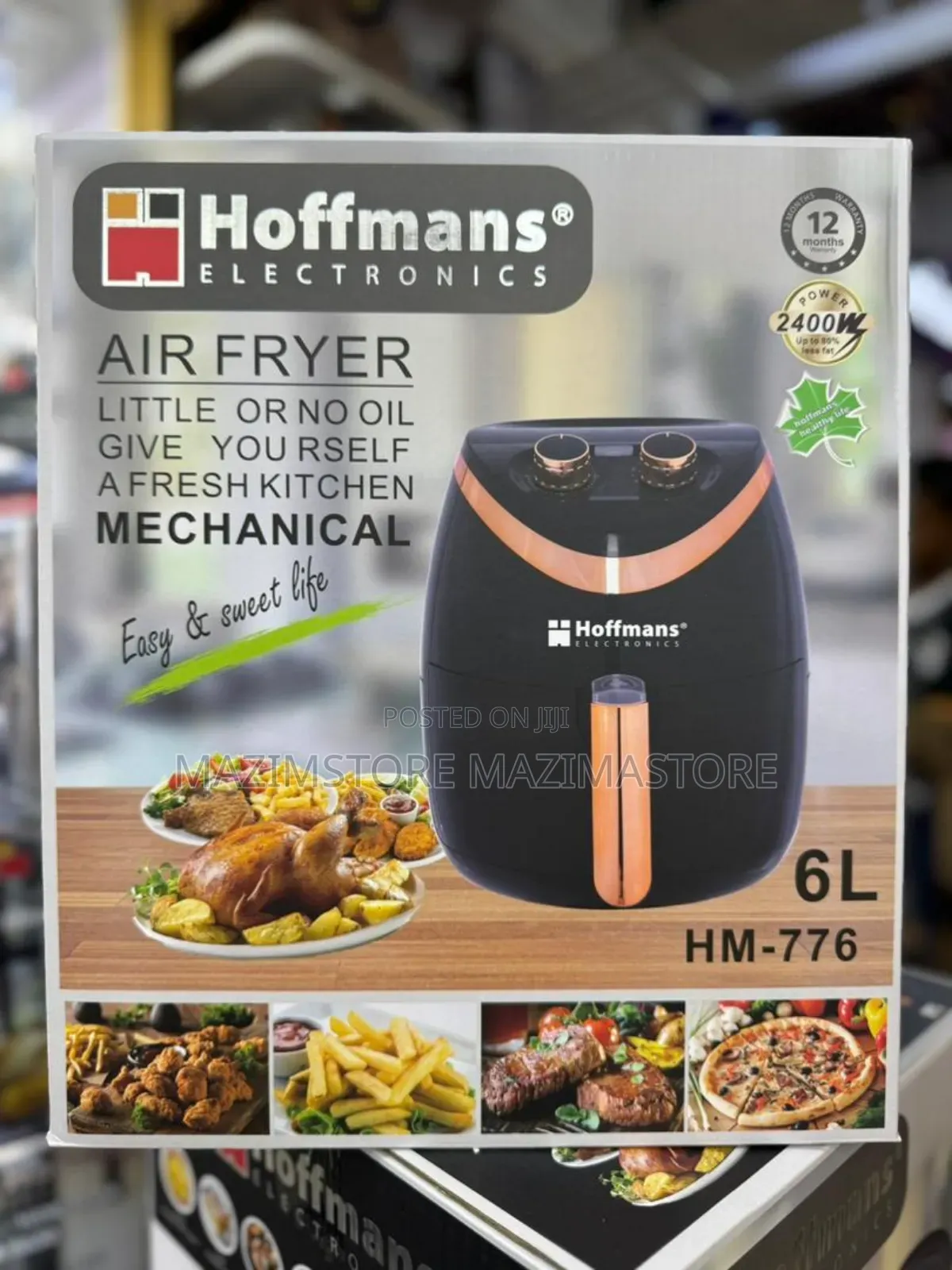Hoffmans 6l Air Fryer With Touch Hm-776a - Black