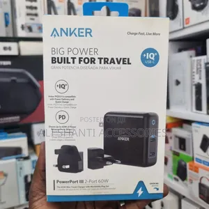 Power Port LLL 2 Port 60w Anker Travel Adapter