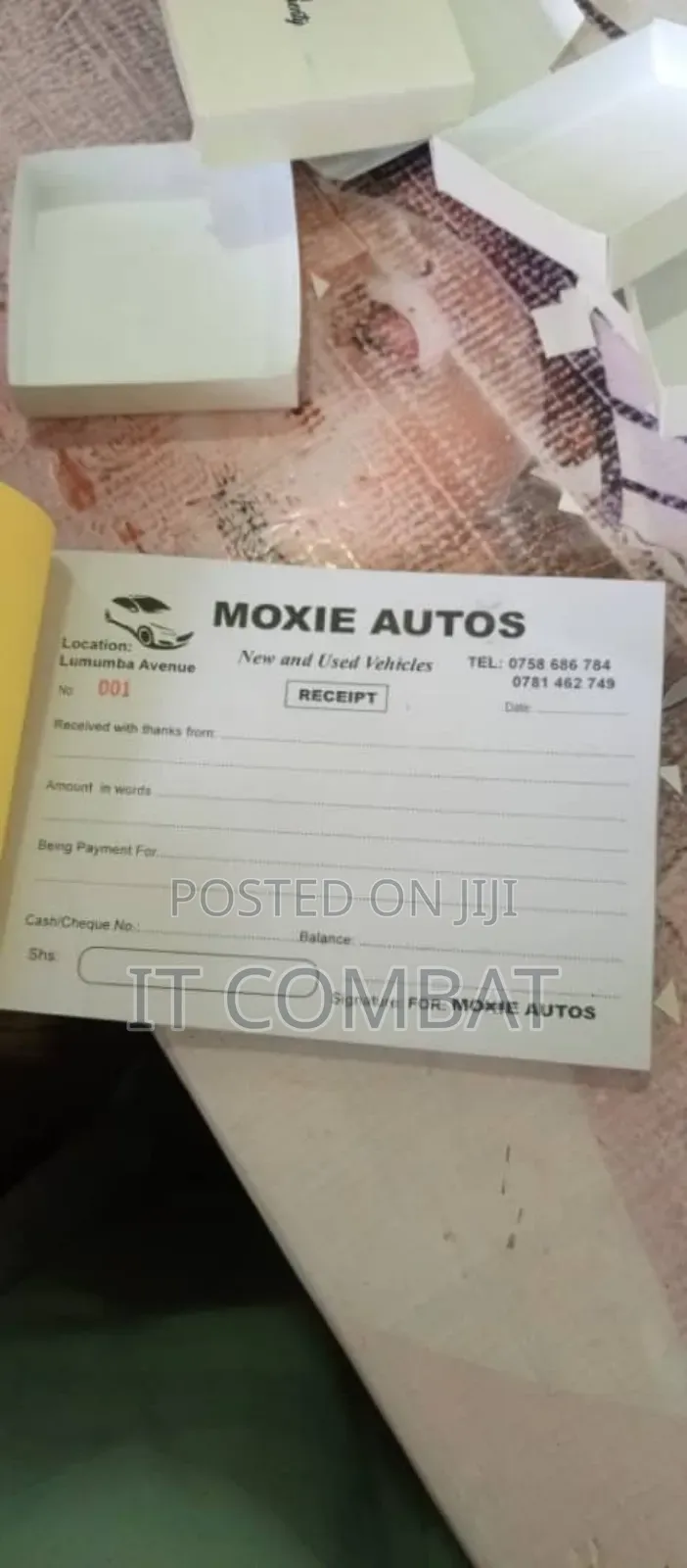 Receipt Books, Invoice, Cashbook, All Carbonized Documents