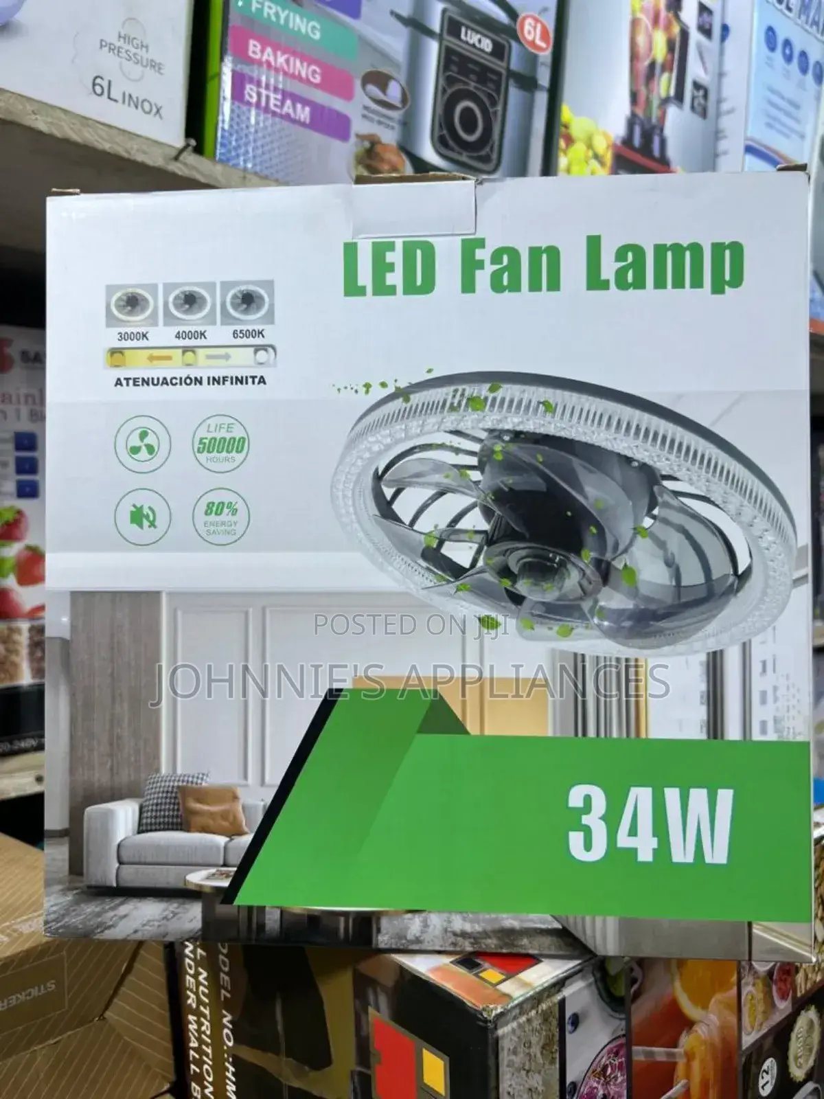 Led Light Fan With 80% Energy Saving