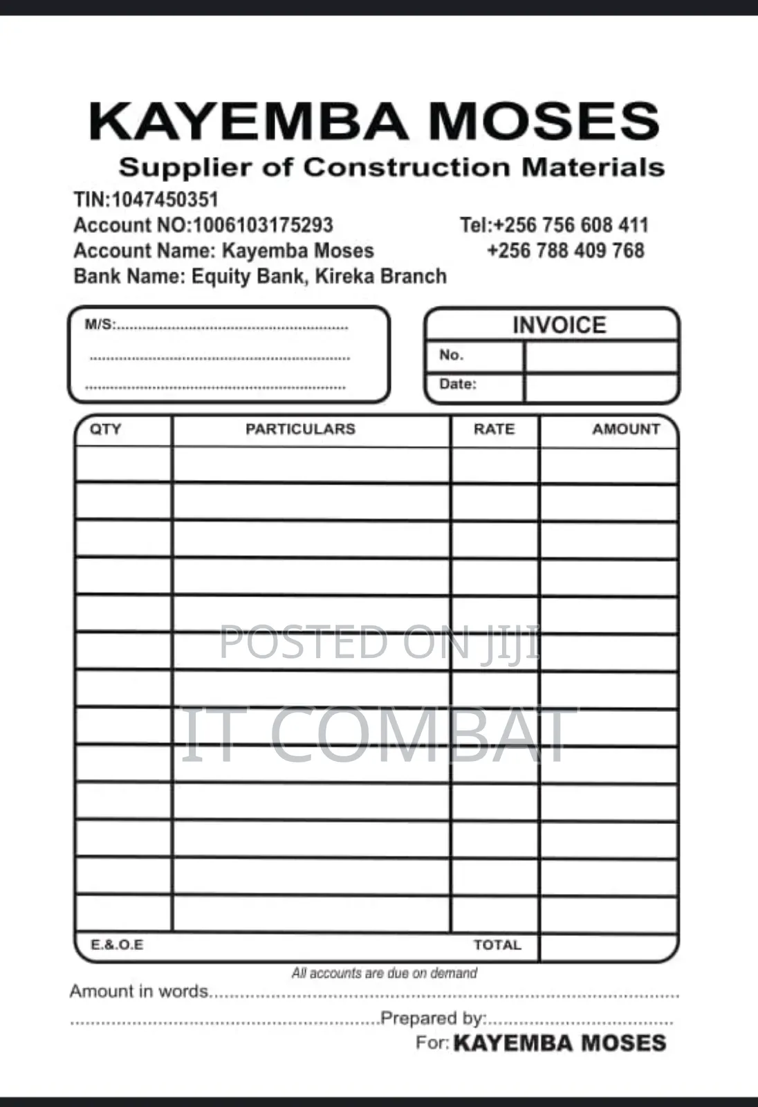 We Make Receipt Books, All Sizes