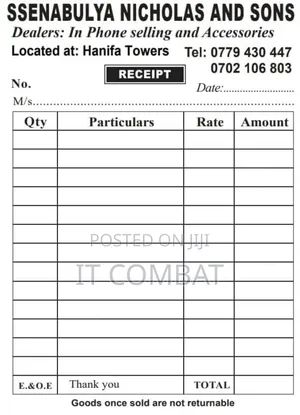 Customized Receipt Books for All Sizes and Pages
