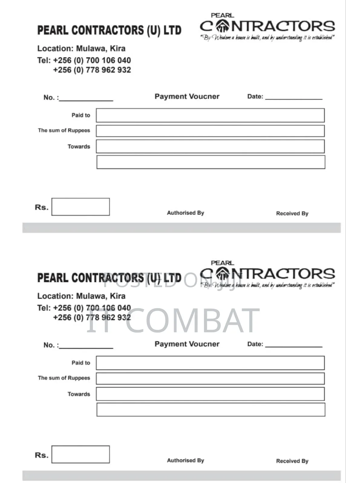 Receipt Books, Cash Sale Receipts