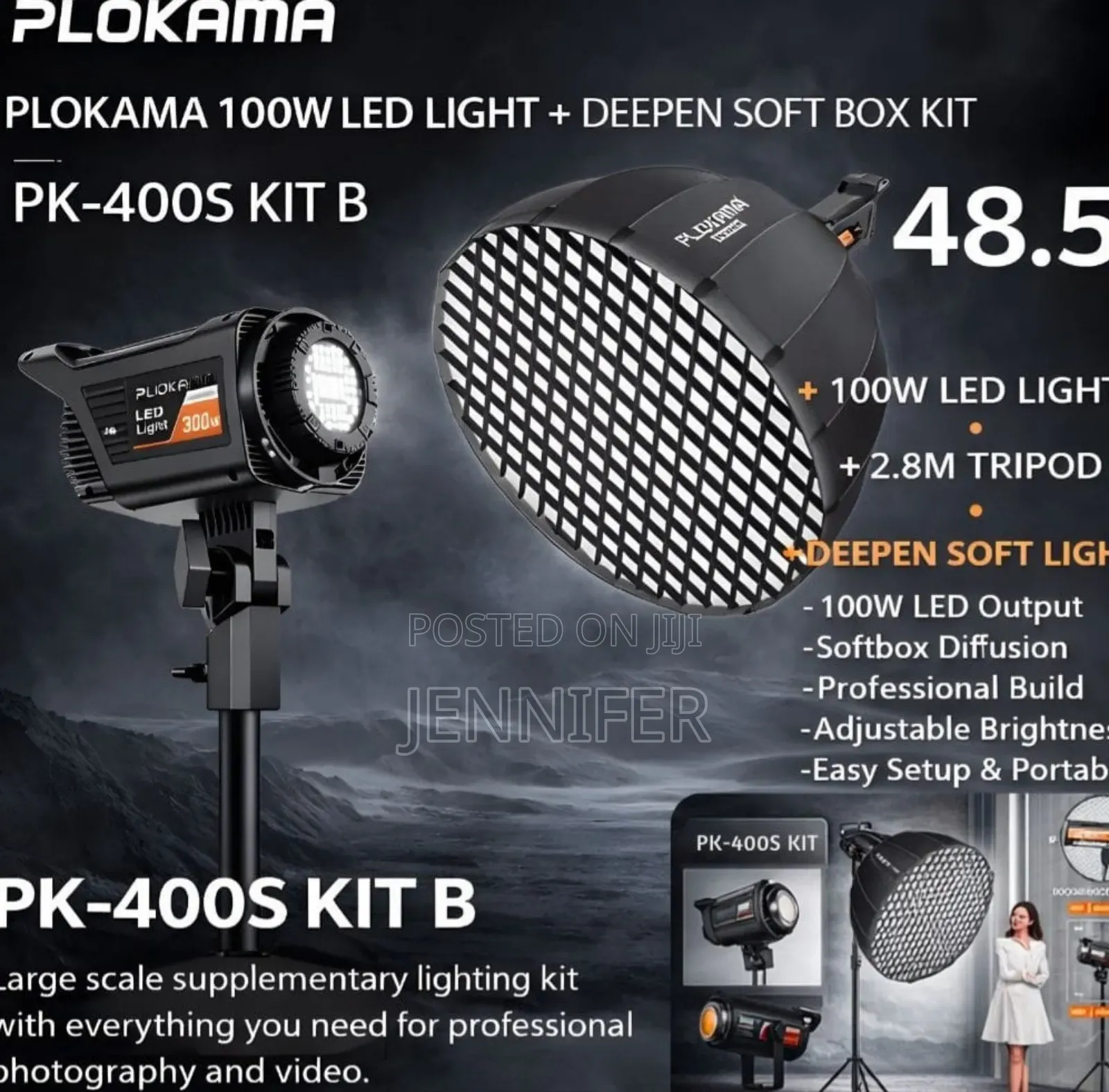 Plokama Pk-400s 300w Led Video Light Kit.