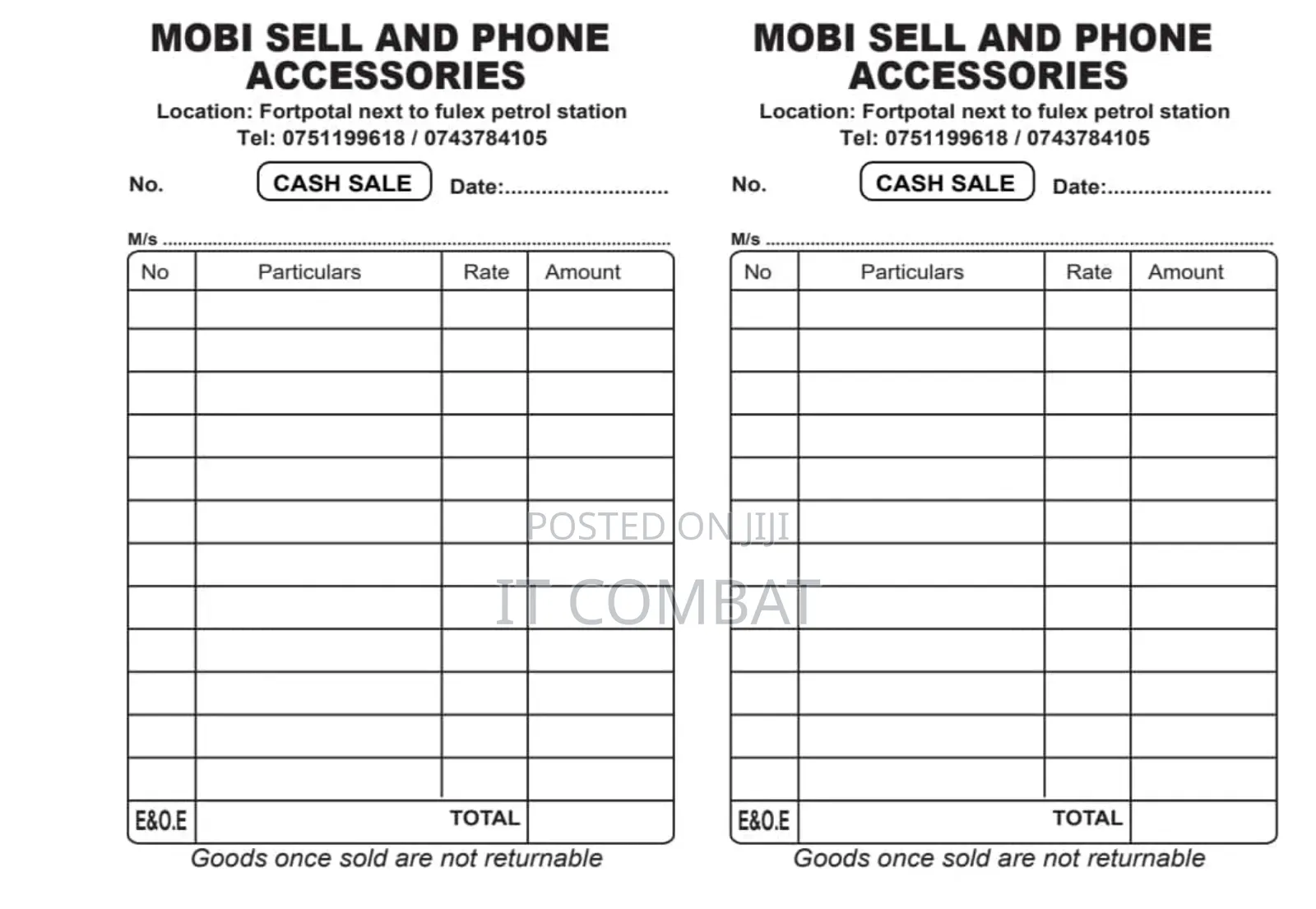 Receipt Books, Invoices Kampala