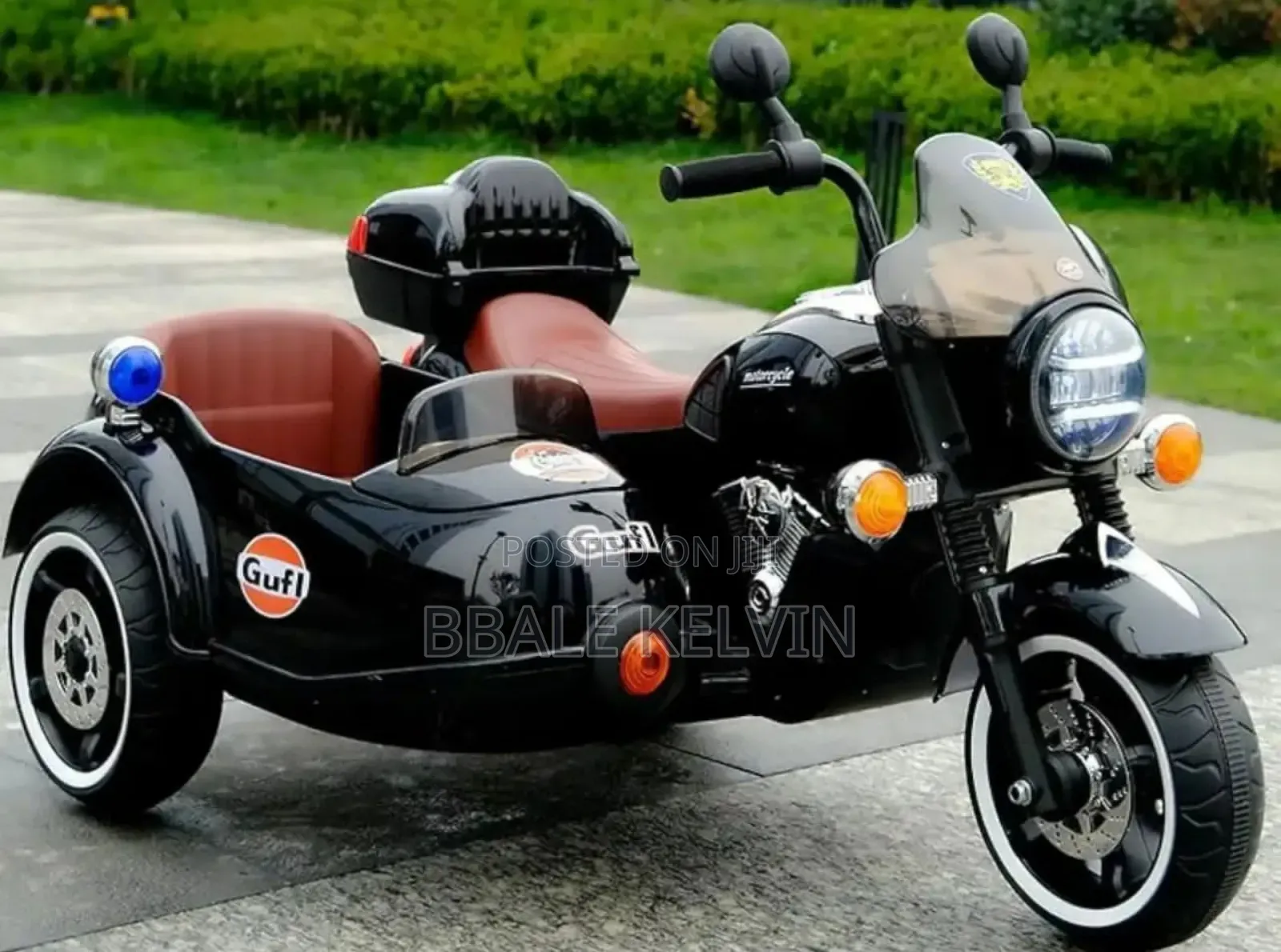Large Size 3 Wheel Battery Operated Motorcycle With Sidecar