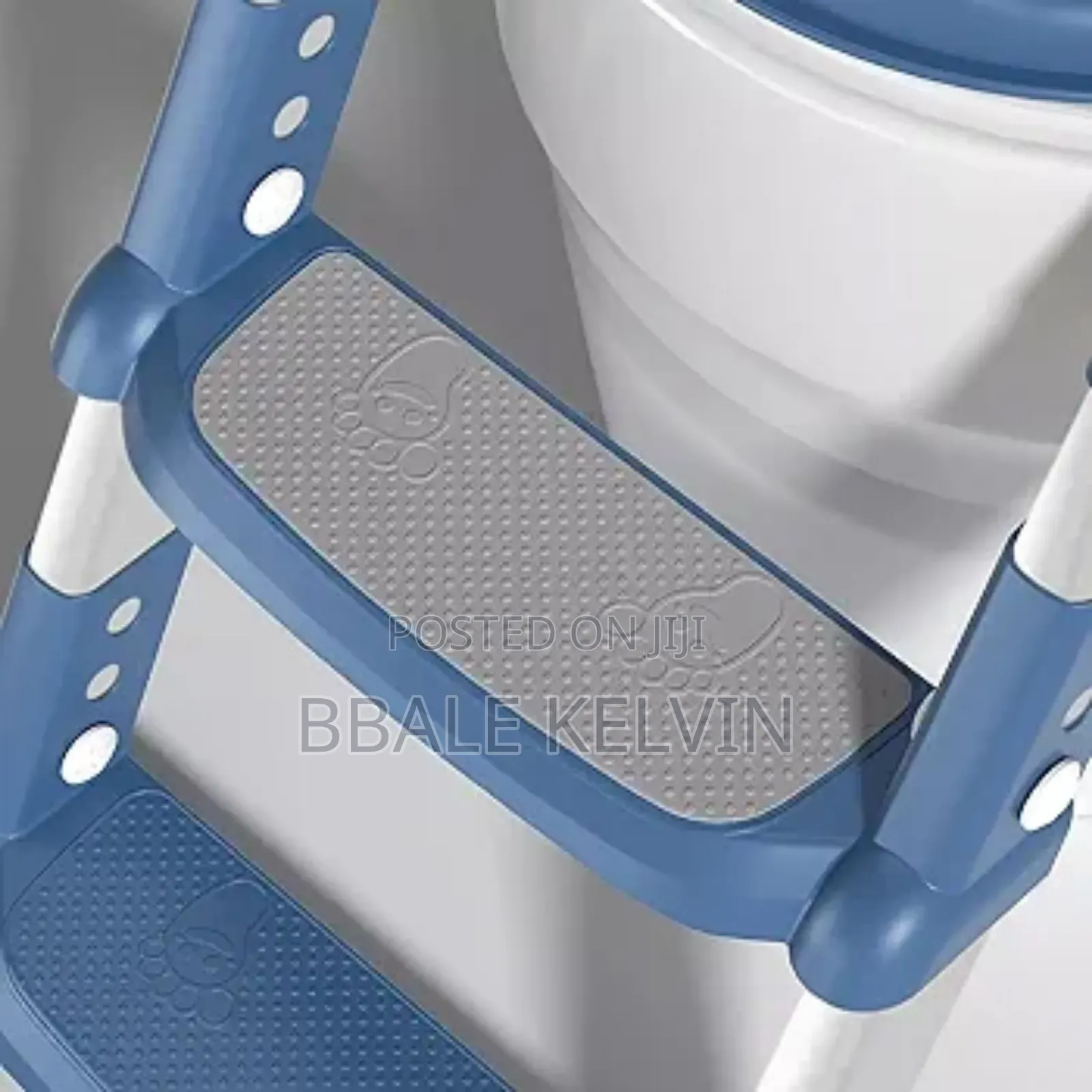 Potty Training Toilet Seat With Step, Handle, and Padded Stepped