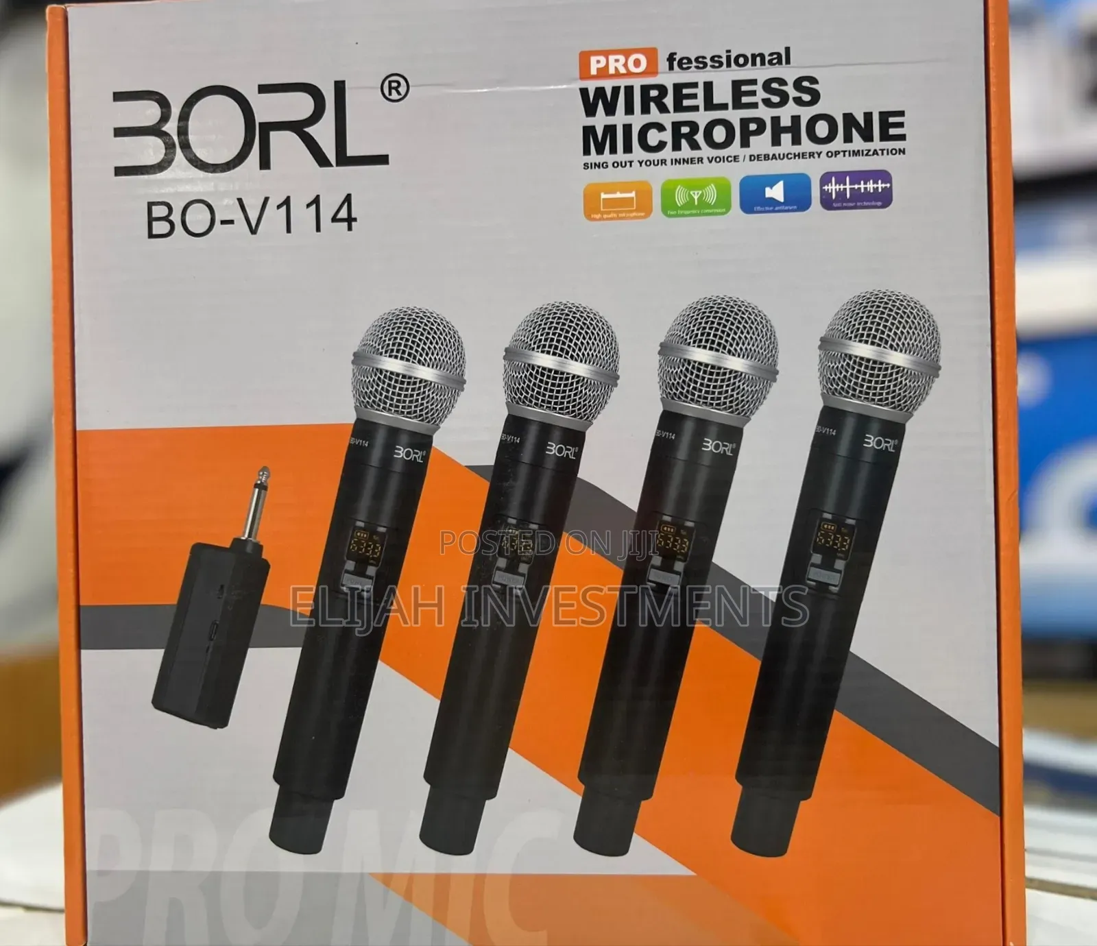 Borl Proffetional Wireless Microphone 4 in 1