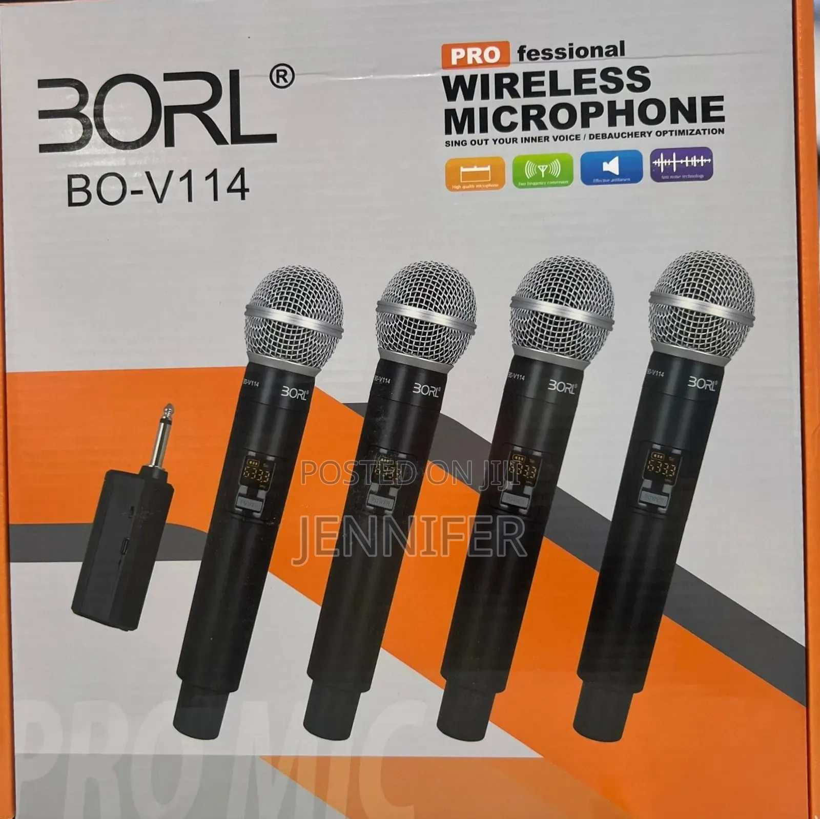 Borl Proffetional Wireless Microphone 4 in 1