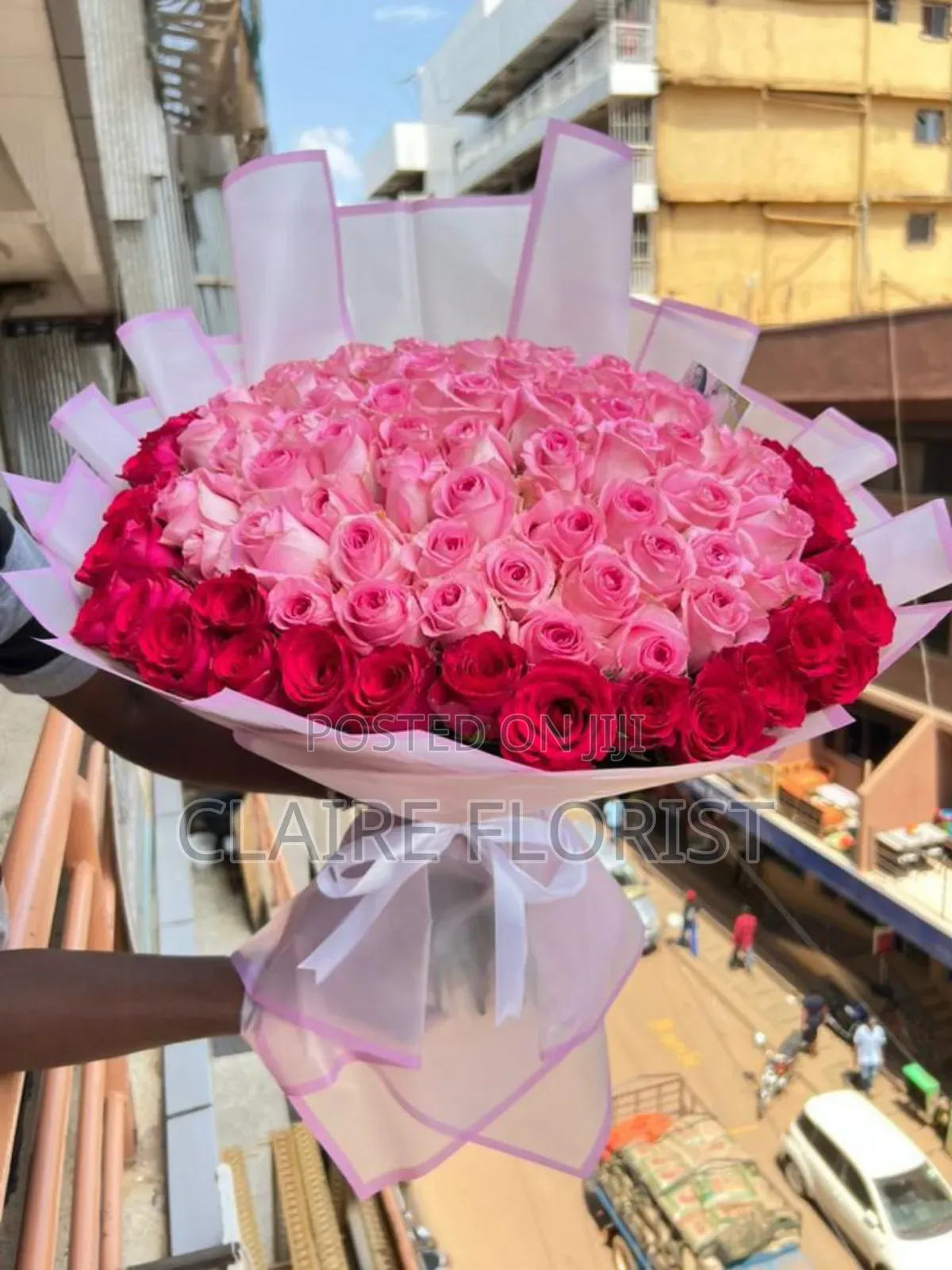 Big Bouquet of Fresh Flowers Roses