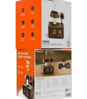 Porodo Lifestyle Concord Vintage Aroma Diffuser Speaker.