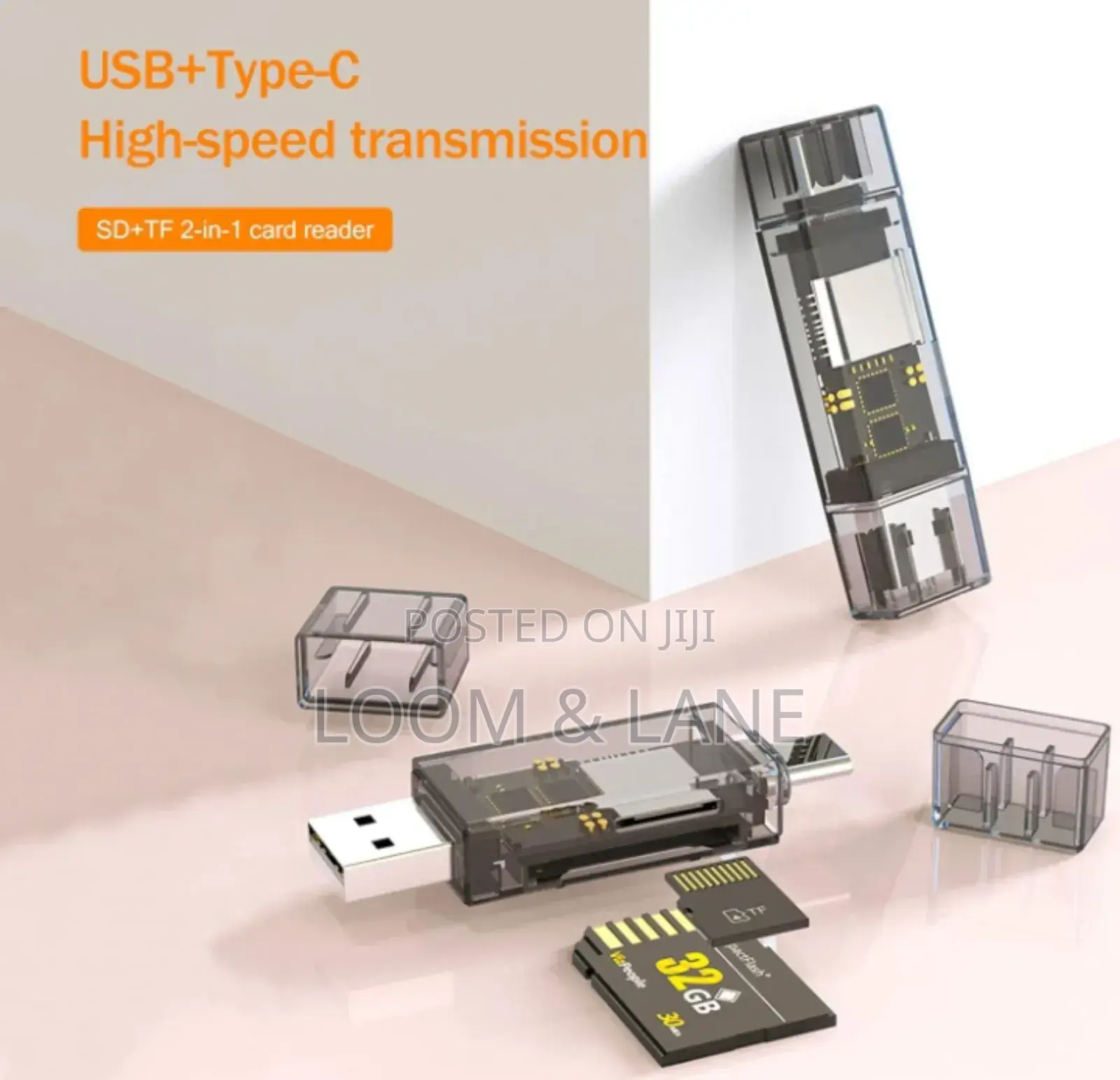 Go-Des Gd-Dk006 Transparent Design 4-in-1 Tf/Sd Card Reader