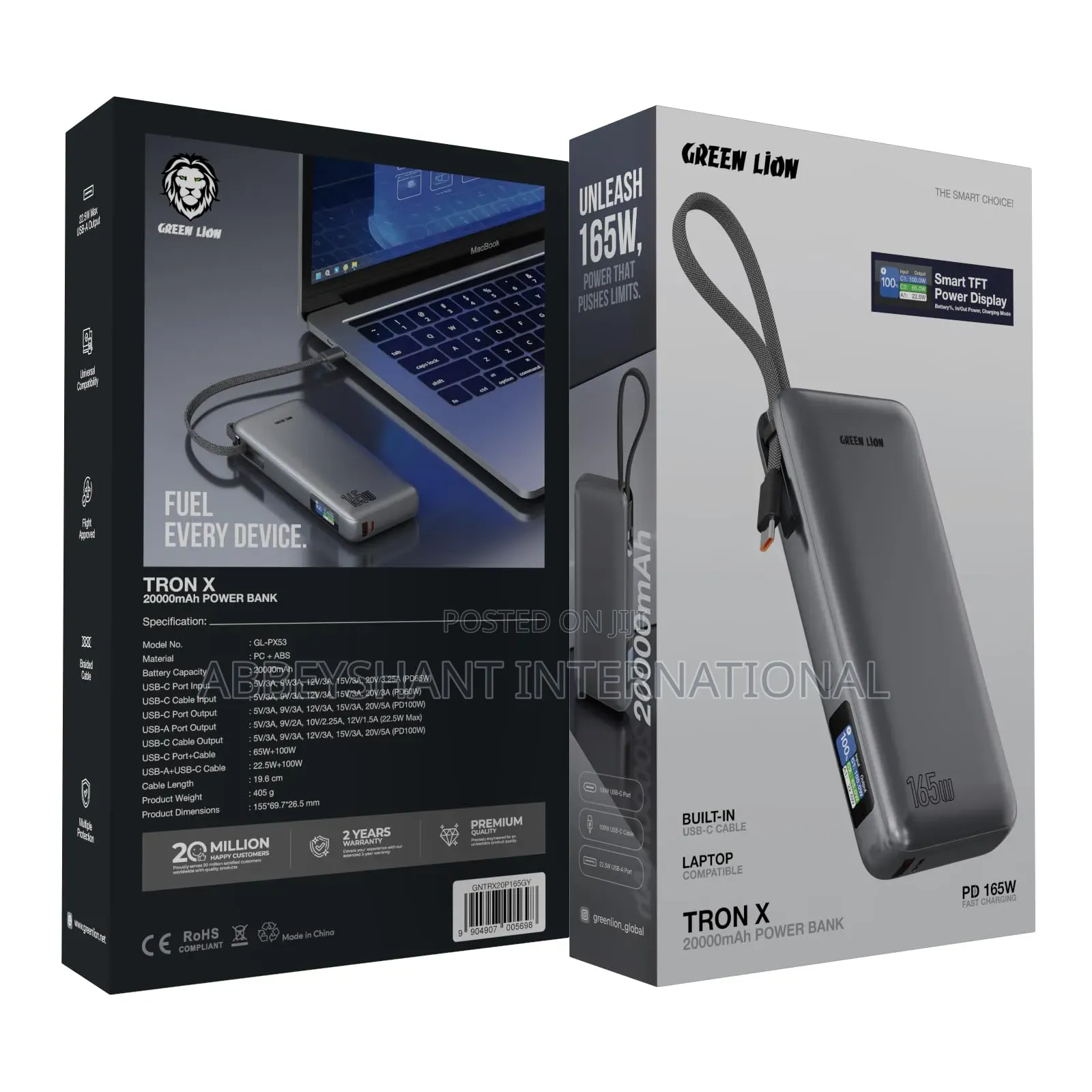 Tron X Powerful Power Bank 20000mah Power Bank.