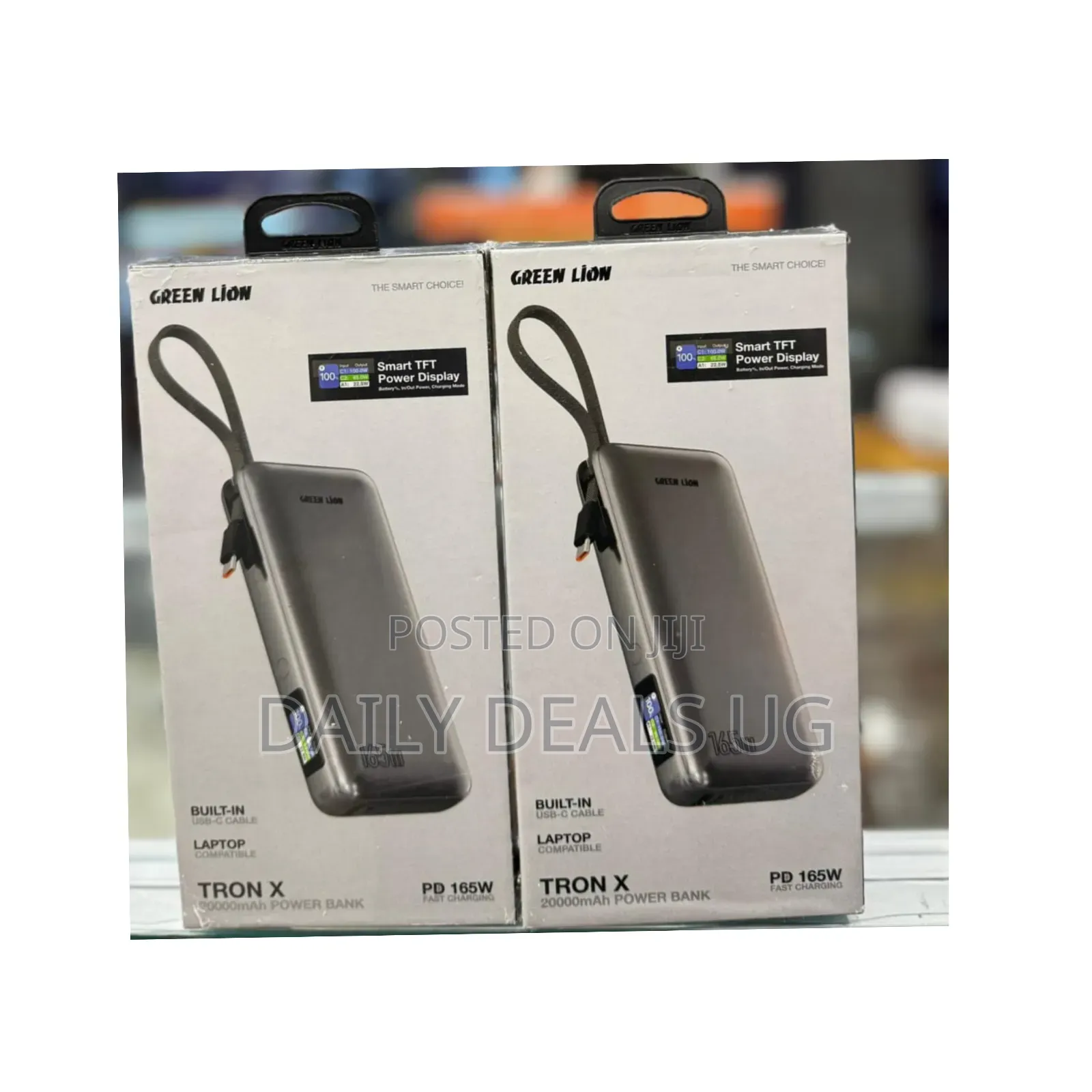 Green Lion Tron X 20000mah Power Bank With 165w Power Delivery, Usb-C