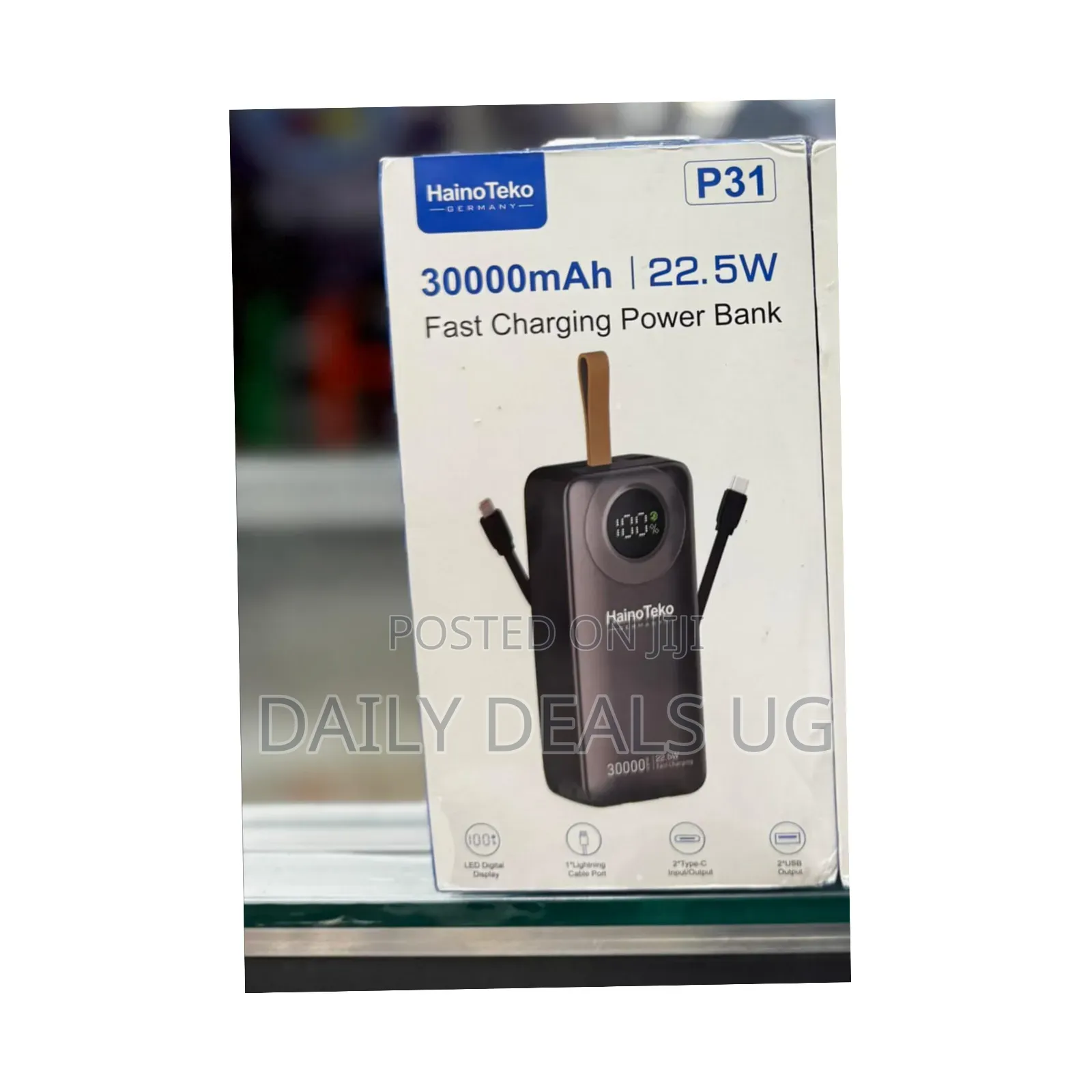 P31 30,000mah Portable Power Bank With 22.5w Fast Charging